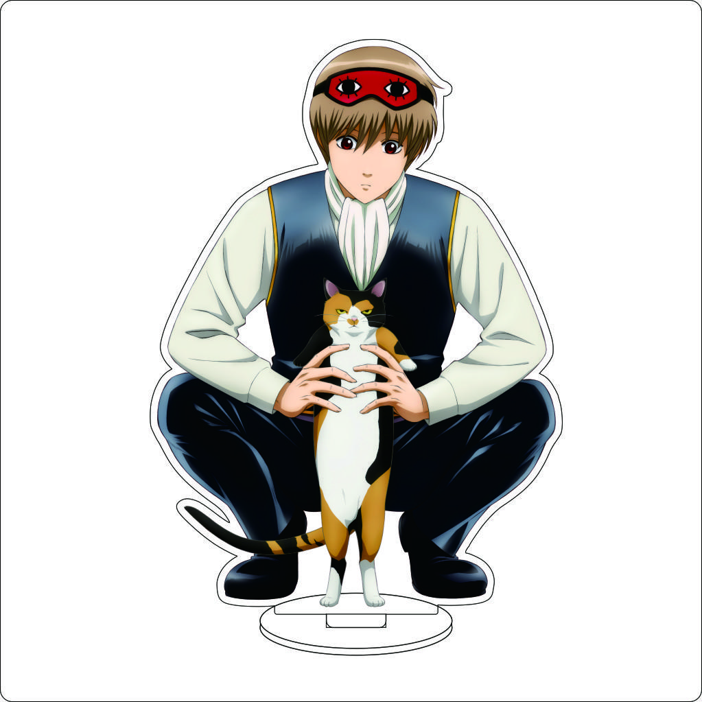 16CM Anime Gintama Cosplay Acrylic Stand Ornaments Kagura Kondou Isao Katsura Kotarou Sakata Gintoki Figure Stand Gifts