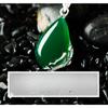 925 Silver Necklace Female Green Chalcedony Butterfly Pendant Fashion Ornament