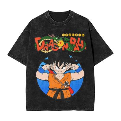 Hot Sale SaleDragon Ball Funny Son Goku Graphic Print T-Shirt Men Women Streetwear Harajuku Fashion Vintage Washed Cotton Summer New Tee Oversized Top