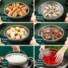22.5/25.5Cm Stainless Steel Food Steamer Basket Pressure Cooker Steamer Basket With Handle Steaming Grid Drainer Cooking Utensil