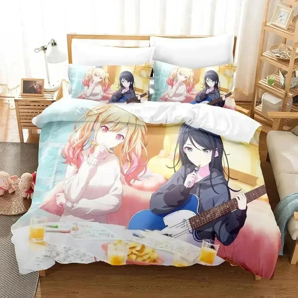 Luxury New 3D Print Anime Hoshino Ichika Project SEKAI Bedding Set Duvet Cover Bed Set Quilt Cover Pillowcase Queen Boys Adult