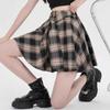 2025 Summer Women's Retro Plaid Skirt and Layered Shirt Set - Hong Kong Style, Casual Irregular Design