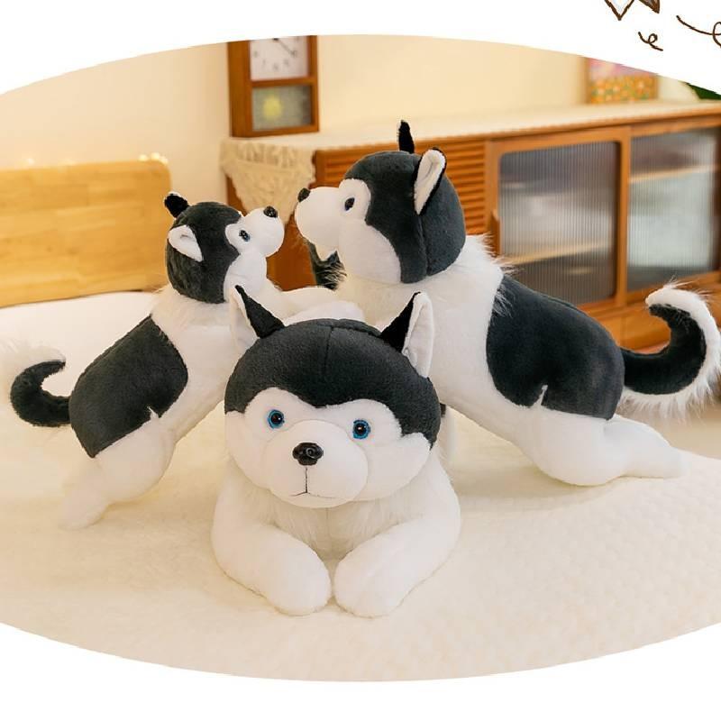 Toy Plush Husky Cartoon Stuffed Animal Doll Sleep Decoration Kids Gift Birthday