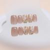 Chasing light cat's eye wearing nail removable nail art piece nail piece small short T ballet nail sub-code prefabricated nail 30 pieces