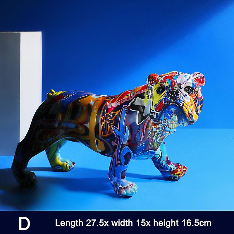Home Modern Painted Colorful Dachshund Dog Decoration Wine Cabinet Office Decor Desktop Crafts