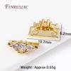 18K Gold Plated Inlaid Zircon Flower Shape Connector 2/3 Hole Spacer Accessories Separators For DIY Strands Beading Jewelry