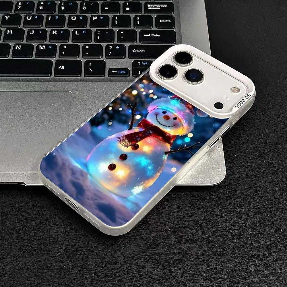 Luminous snowman Phone Case case for iPhone17 16 15 14 13 12 11 Pro/ Max/Plus shock-proof rear cover anti-fingerprint