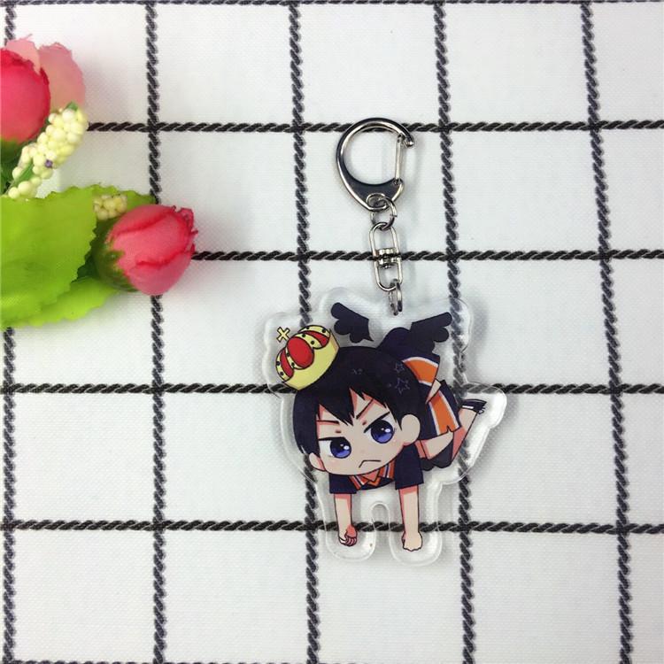 Haikyuu!! Double-Sided Keychain Pendant: Hinata, Kageyama, Kenma
