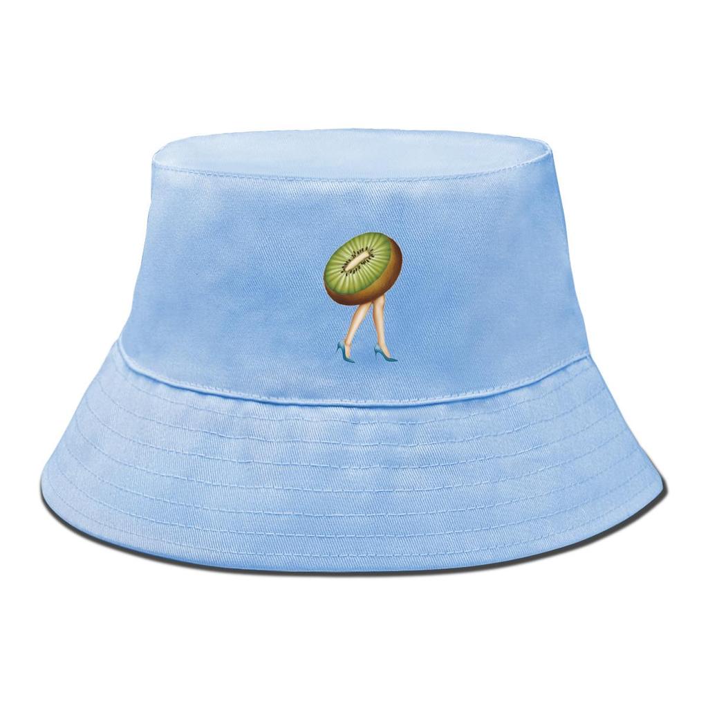 Kiwi Fruit High Heels Print Bucket Hat , Fruit Men's Cap Simple Hip Hop Summer Basin Hat