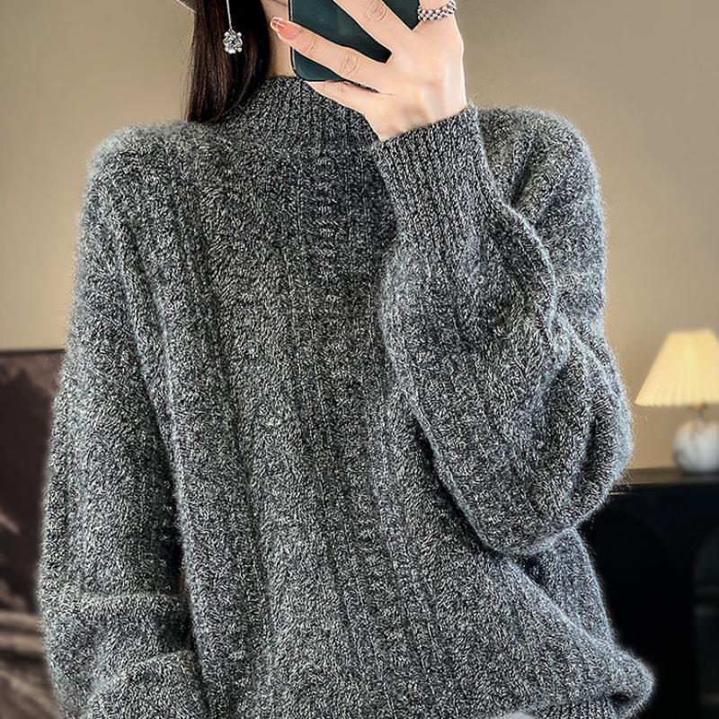 Thickened Cardigan for Women In Autumn and Winter New Skin-friendly and Warm Cashmere Knitted Sweater Fashionable and Versatile Base Shirt
