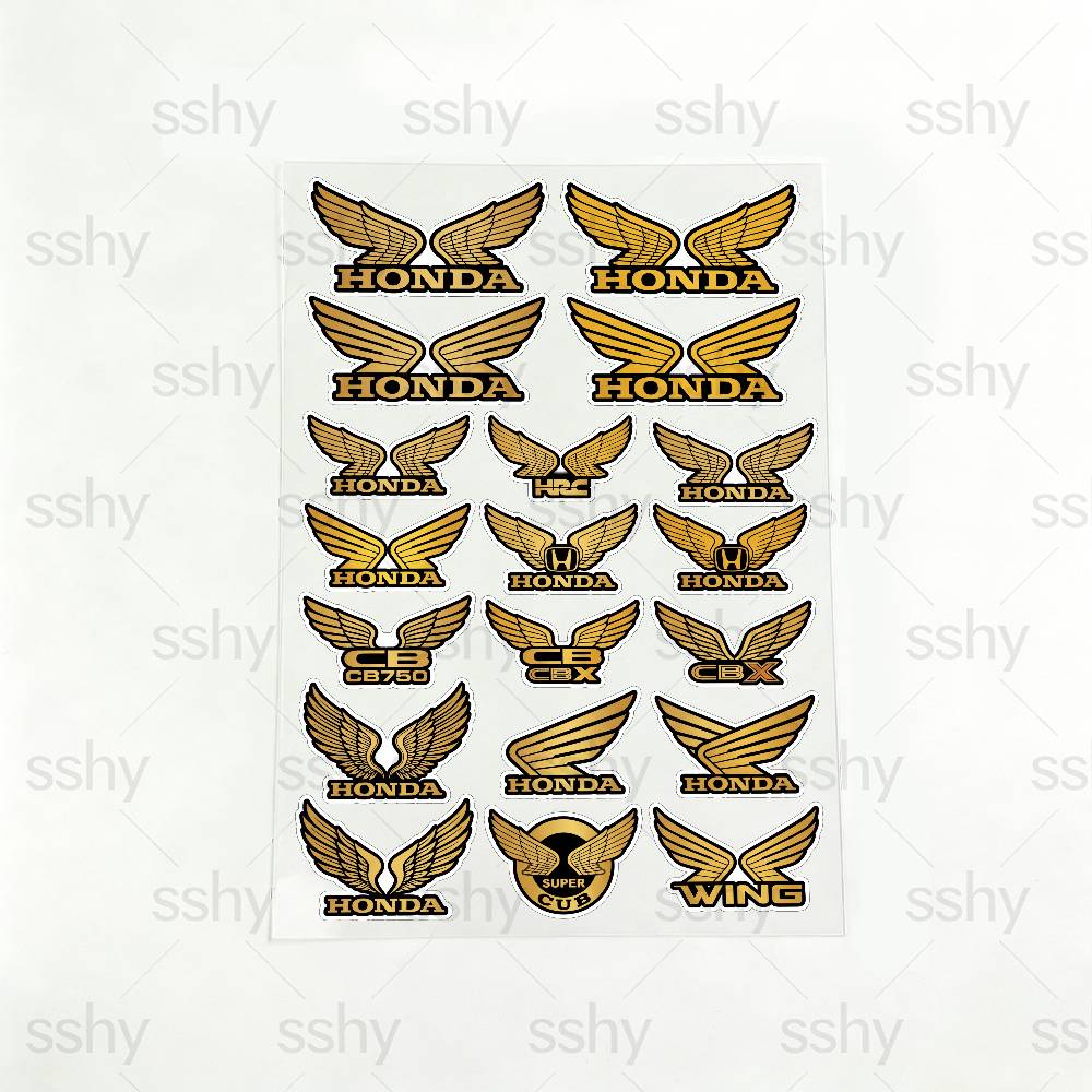 FOR HONDA HRC H WING Reflective motorcycle stickers, 3M safety warning at night in the dark scooter helmetsOW3