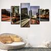 5 Panel City Building Night View Canvas HD Printed Modern Living Room  Painting Wall Art Modular Poster Home Decor Pictures