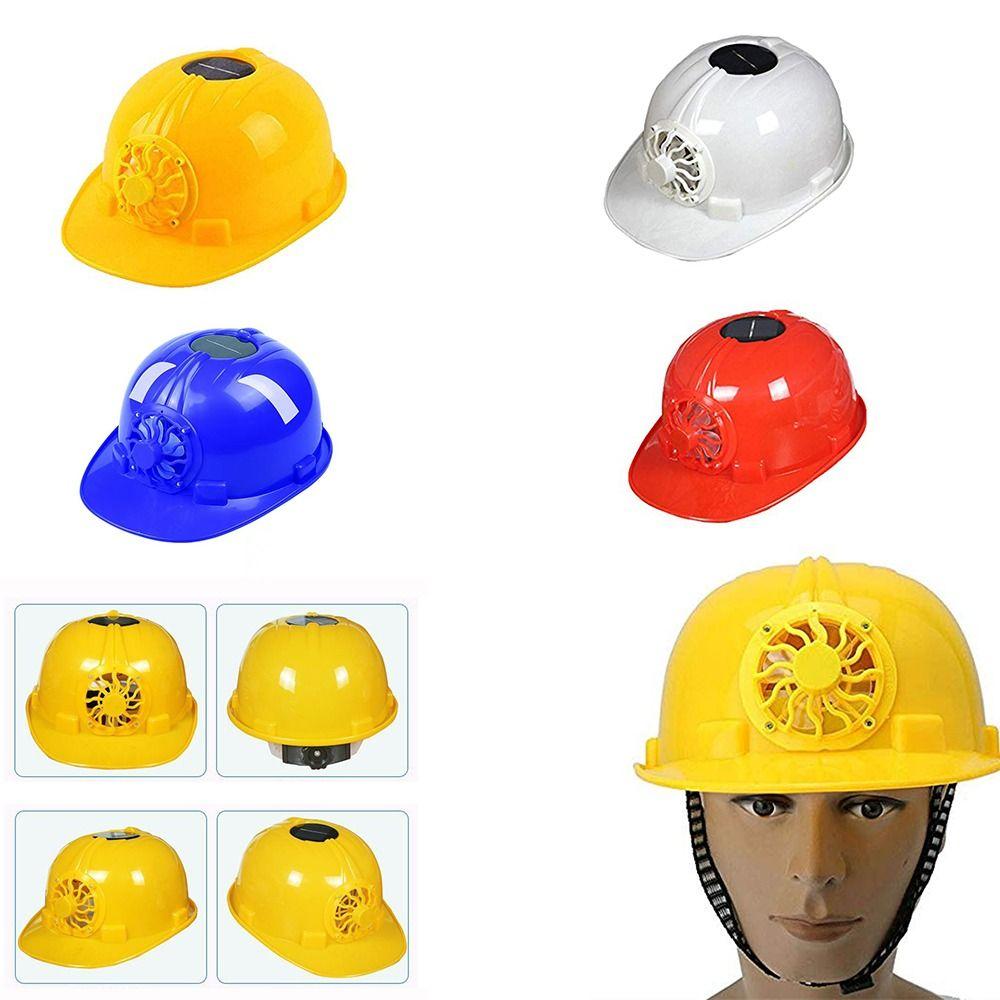 Adjustable Fan Safety Helmet With Cooling Fan Fan Helmet Anti-mite   Workplace