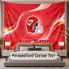 Custom Name Text Tapestry Kansas City Chiefs Personalized Polyester Wall Tapestry For Bedroom And Room