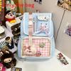 Designed Backpack Minimally With Grid Print And Bow Decoration For Daily