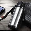 Mingshi Portable Stainless Steel Double-Lid Thermos with Strap