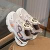 Children's Soft-soled Sports Shoes Girls' Fashionable Dad Shoes Double Mesh Running Shoes Student Casual Shoes