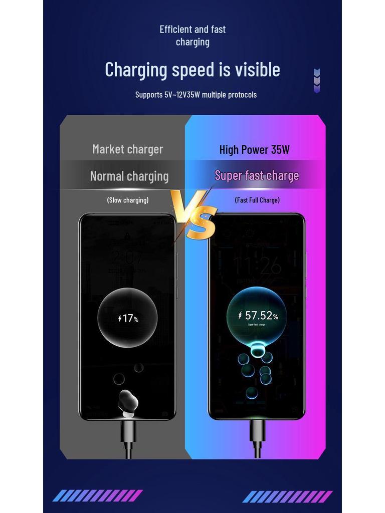 35W GaN Schnelllade-Steckdosenleiste mit USB & Kabellosem Desktop-Ladegerät