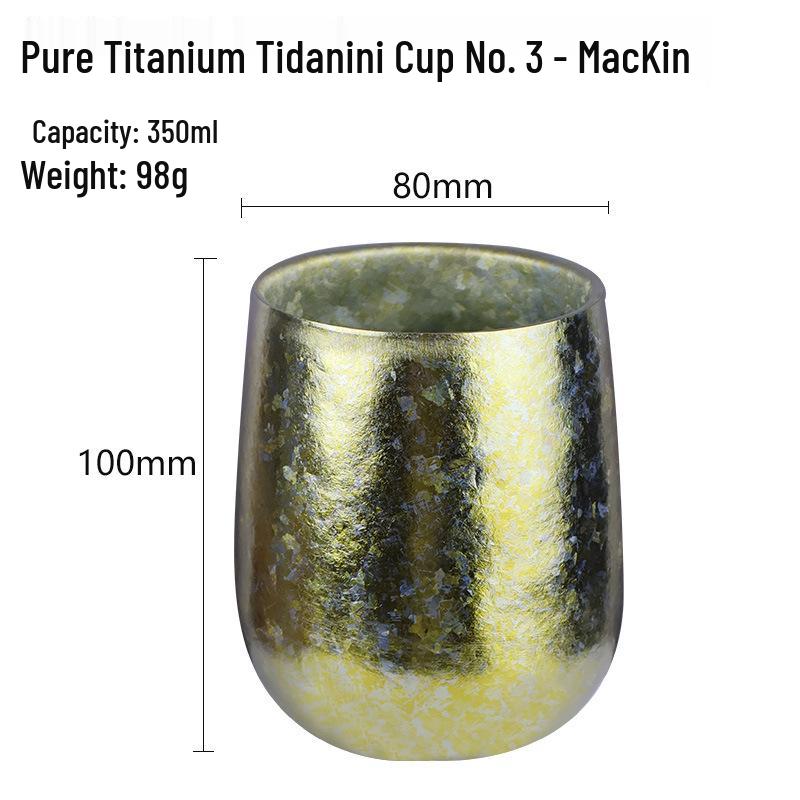 Pure Titanium Double-Layer Coffee Cup: Stylish, Portable, and High-Quality for Home or Outdoor Use.