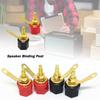 1Set Gold Plated Banana Plug Socket 4mm Audio Connector Speaker Adapter Terminal  Amplifier Video