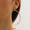 Oversized Round Hoop Clip On Earrings for Women, Elegant Sophisticated European Style Statement Jewelry