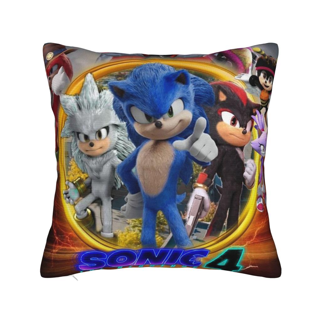 Decorative Pillow Covers Cartoon S-Sonic Merch Home  Pillow Case Cover Zippered Multiple Sizes
