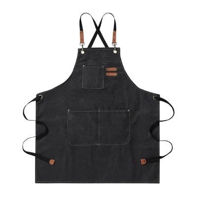 Schürze für Außenarbeit Baumwolle Waschbar Schwer BBQ Schwarz [Pelata] (100% / / Pflicht) Camping, DIY, Café, Lagerfeuer, (Unisex)