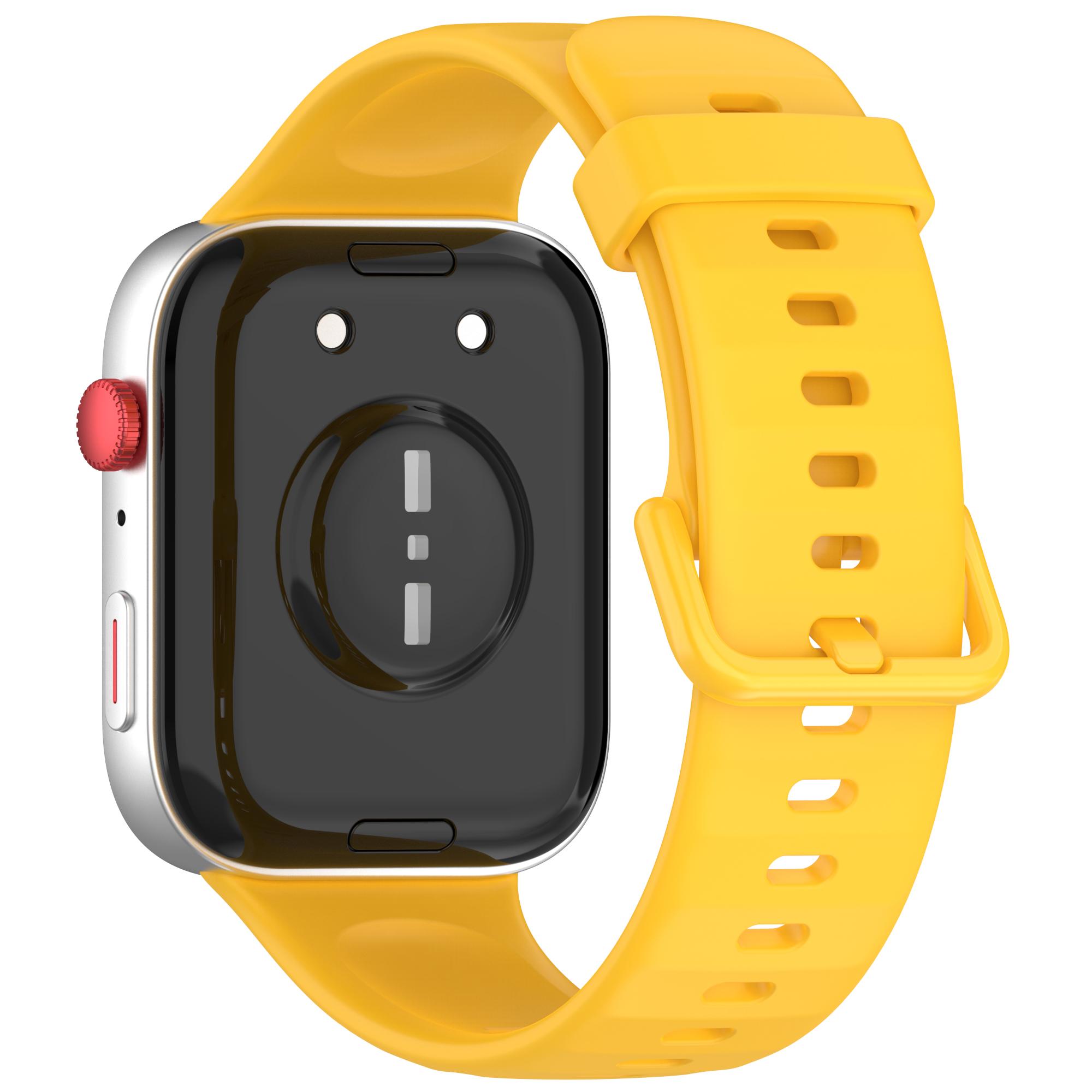 

Для Huawei Watch Fit 3 Замінний ремінець на зап ястя М який силіконовий ремінець для годинника Yellow