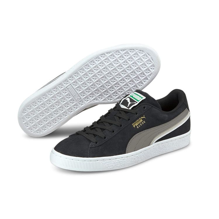 Puma Suede Triplex - Black Steel Grey Unisex Sneakers White 381175-01