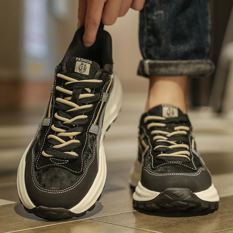 Herrenschuhe Winter atmungsaktiv trendig Marke vielseitig lässig Dad-Schuhe Jugend Sport Laufen rutschfest dicksohlig höhenverstärkend Tide-Schuhe