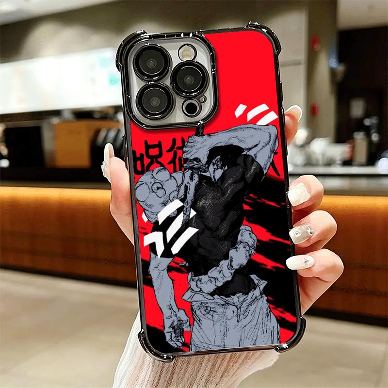 Anime Fushiguro Toji JUJUSU Soft Phone Case For iPhone 15 16 17 Air 14 Pro Max 16E Plus 13 12 Mini Plating Anti-Fall Fundas