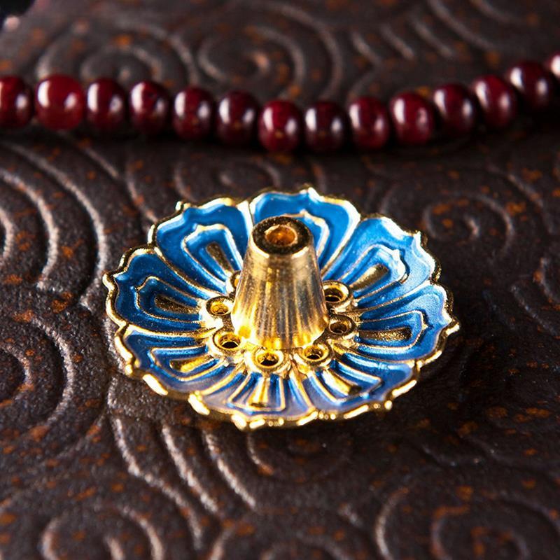 

3 шт. Мідний тримач для пахощів з 9 отворами. Міні-квітка лотоса. Ароматичні палички. Пальники. Конуси. Кадильниця. Аксесуари для прикраси будинку. blue