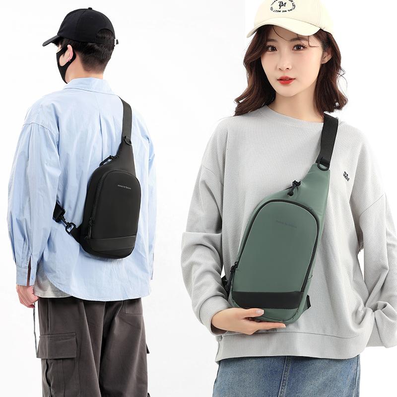 

Men s Chest Bag Large Capacity Shoulder Bag Women s Water-repellent Crossbody Bag чорний