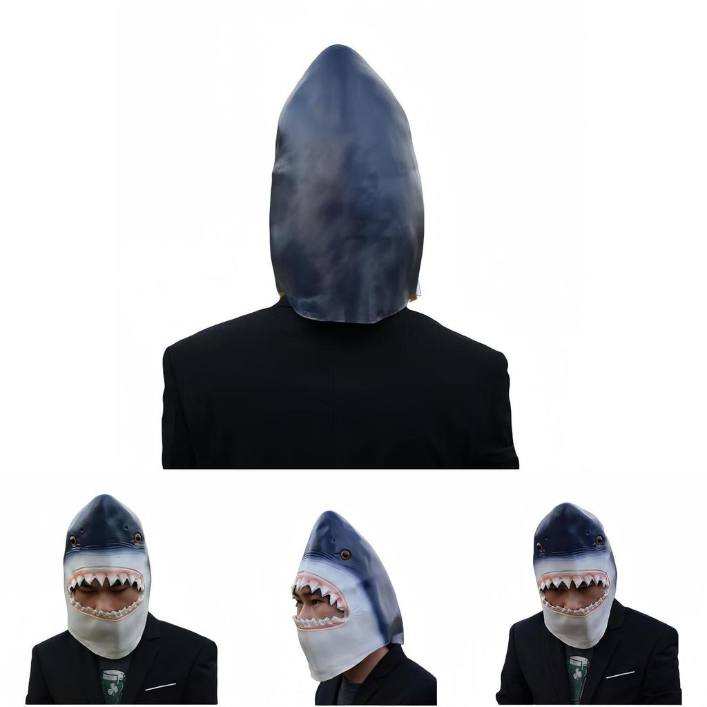 Hai Latexmaske für Cosplay und Kostümpartys Halloween und Karneval