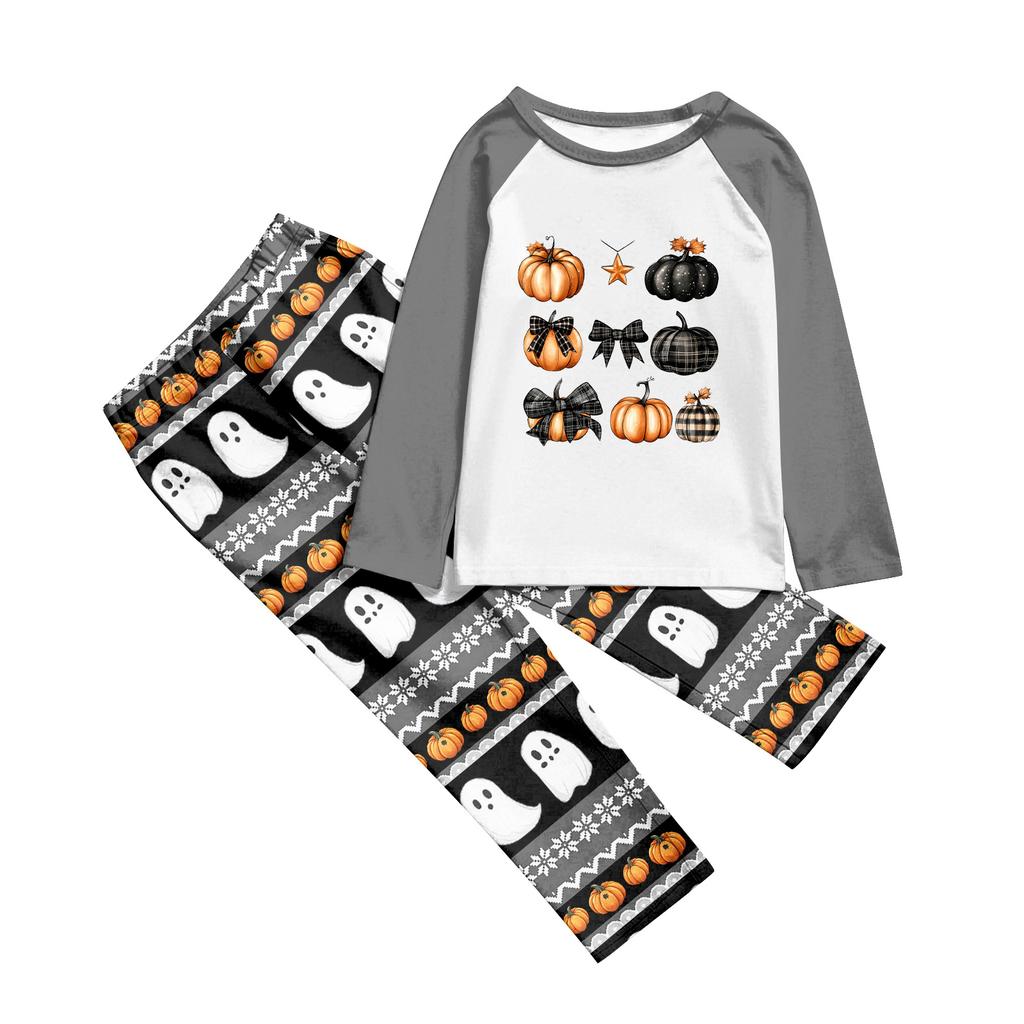 Halloween Tag Drucke Familie Passend Langarm Tops+Hosen Set Familie Passende Sets