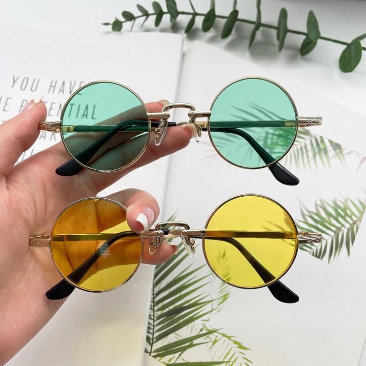 Retro Hip Hop Sunglasses Small Frame Round Street Shot Mini Small Glasses Funny Sunglasses Small Prince Glasses