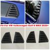 For VW Volkswagen Golf 8 MK8  - 2025 Rear Window Triangle Shutter Panel Cover Trim Carbon Fiber / Black Exterior Accessories