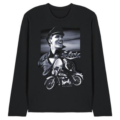 Elvis Presley Unisex Adult Motorcycle Long-Sleeved T-Shirt