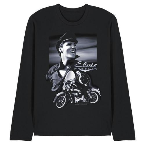 Elvis Presley Unisex Adult Motorcycle Long-Sleeved T-Shirt
