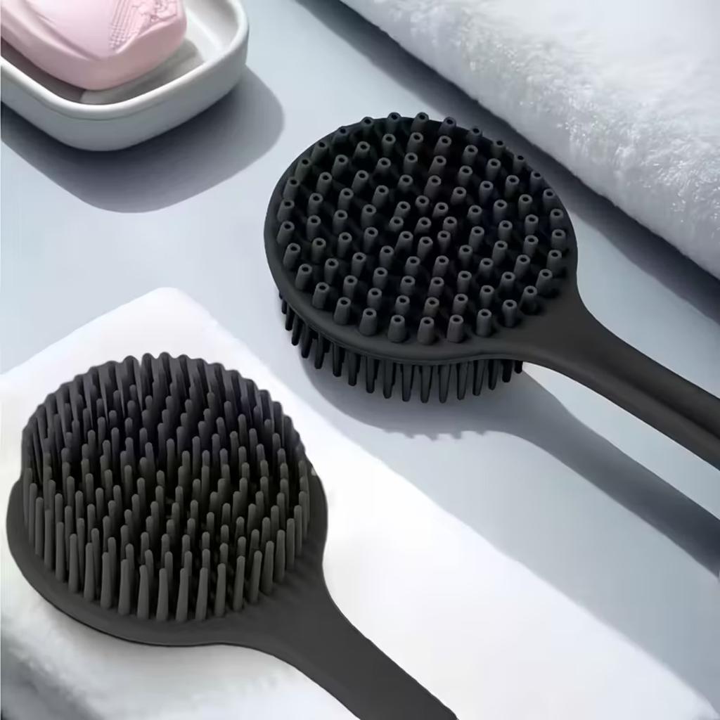 4PCS Set Silicone Body Scrubber Soft Exfoliating Brush for Face Gentle Shower Massage and Skin Cleansing Bathroom Accessories