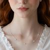 (92.5 Silver) Bloomet Flower Pendant Necklace Nz2478