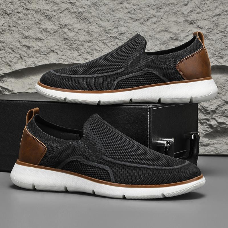 Mens Boat Shoes Casual Loafers Slip On Walking Dress Sneakers Mesh Business Oxfords Work Lightweight Soft Sole