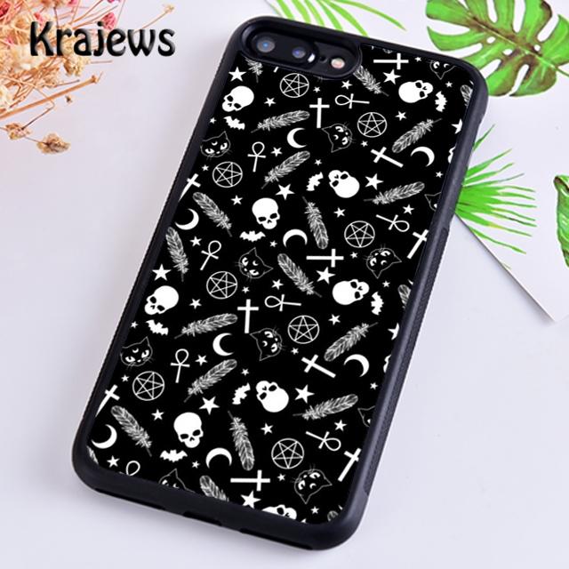 Krajews Halloween Moon Witch Horror Phone Case Cover For iPhone 17 Air 16 15 14 plus 11 12 13 pro max coque Fundas