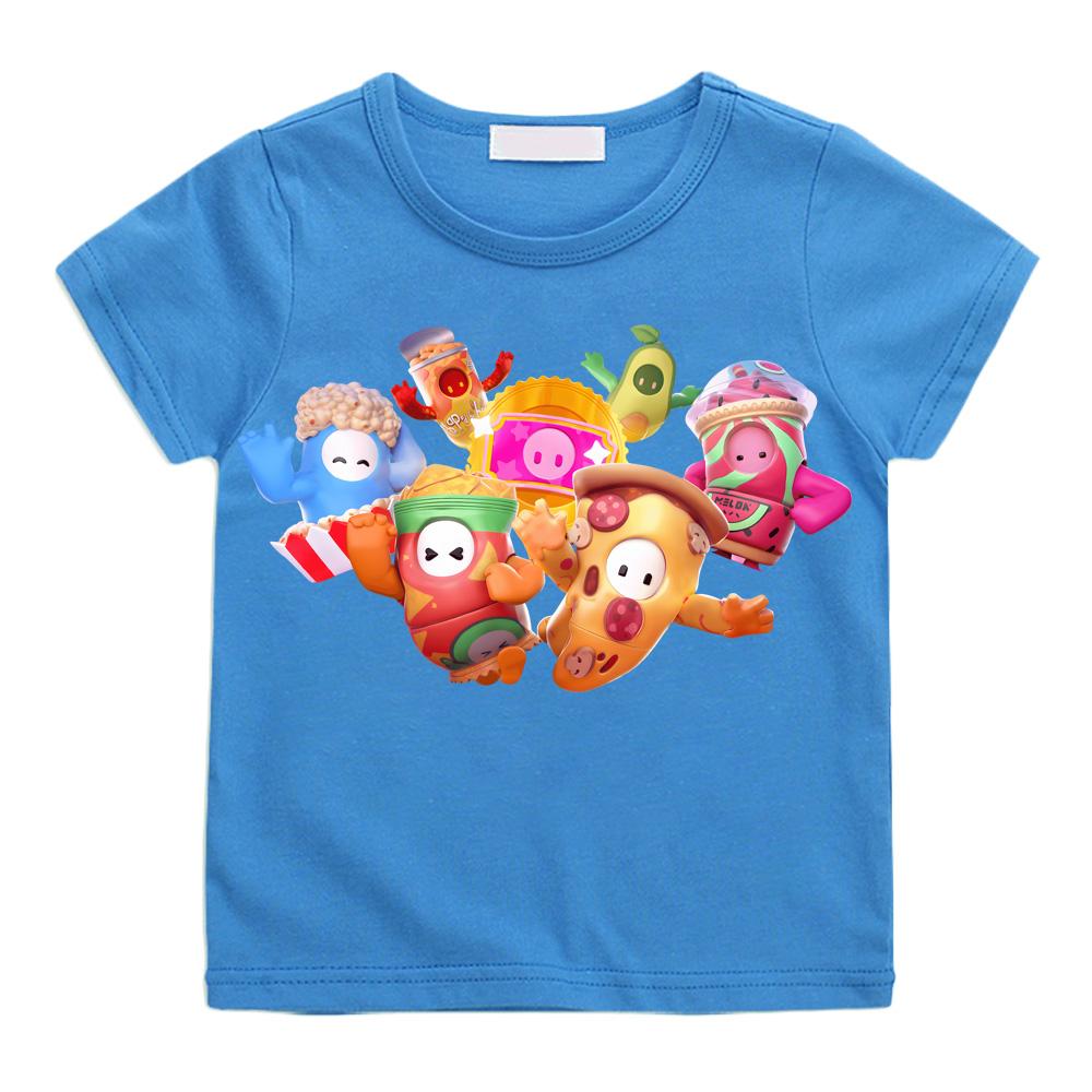 2026 NEW Fall Guys Children's Cartoon T-shirts Cartoon Print Manga Tshirt Aesthetic Boys/girls Cotton T Shirt