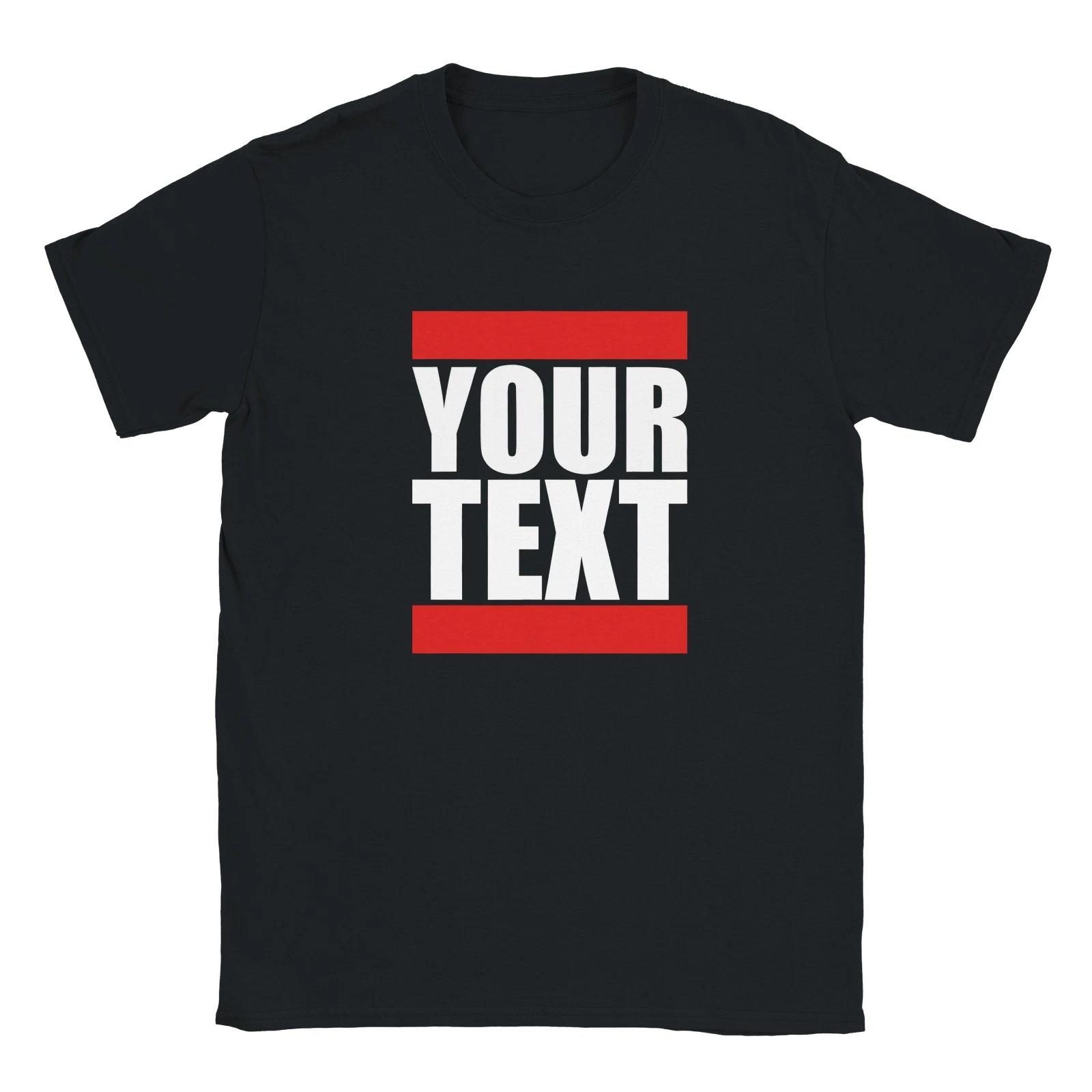 

Your Text Custom T-Shirt Run DMC HIP HOP Design Inspired Birthday Christmas Gift S