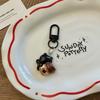 Kawaii Schultaschenanhänger Handgefertigter Kaffeehaus-Schlüsselanhänger Kreativer Taschenanhänger Kompakter Niedlicher Cartoon-Kätzchen-Schlüsselanhänger Für Auto