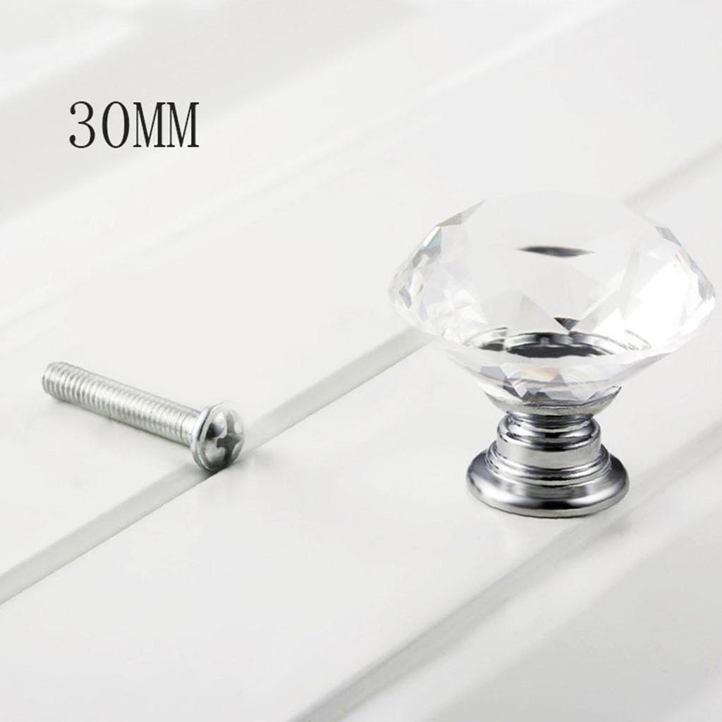 Drawer Knobs Crystal Handles With Screws 25 Pieces Aluminum Alloy Dresser Knobs For Kitchen Bathroom Office Furniture Tables