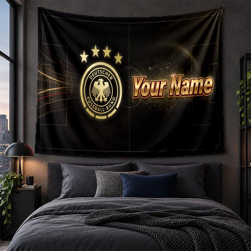 Personalized Tapestry Wall Hanging Germany National Football Team Pattern Art Background Cloth