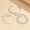 Metal Snake Bone Chain Glossy Bracelet Women's Ins Wind Metal Coarse Chain Bracelet Set