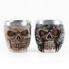 Einzigartiges Gothic-Totenkopf-Bierglas Stabile Standfestigkeit Bier Gothic-Trinkgeschirr Hitzebeständig Lebendiges Muster für Heimbar Dekoration